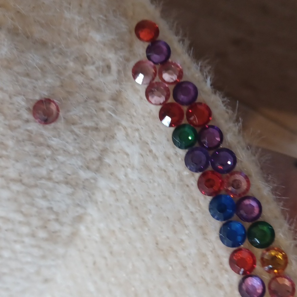 Rare Multi-Colored Rhinestone Teddy Bear Adjustable Hat - Picture 3 of 8